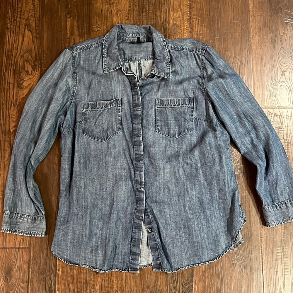 Talbots Ladies denim look blouse, Sz X-Lrg Petite, great condition